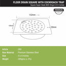 Super Sleek Square Floor Drain (6 x 6 Inches) With Hinge and Cockroach Trap - LIPKA - Lipka Home