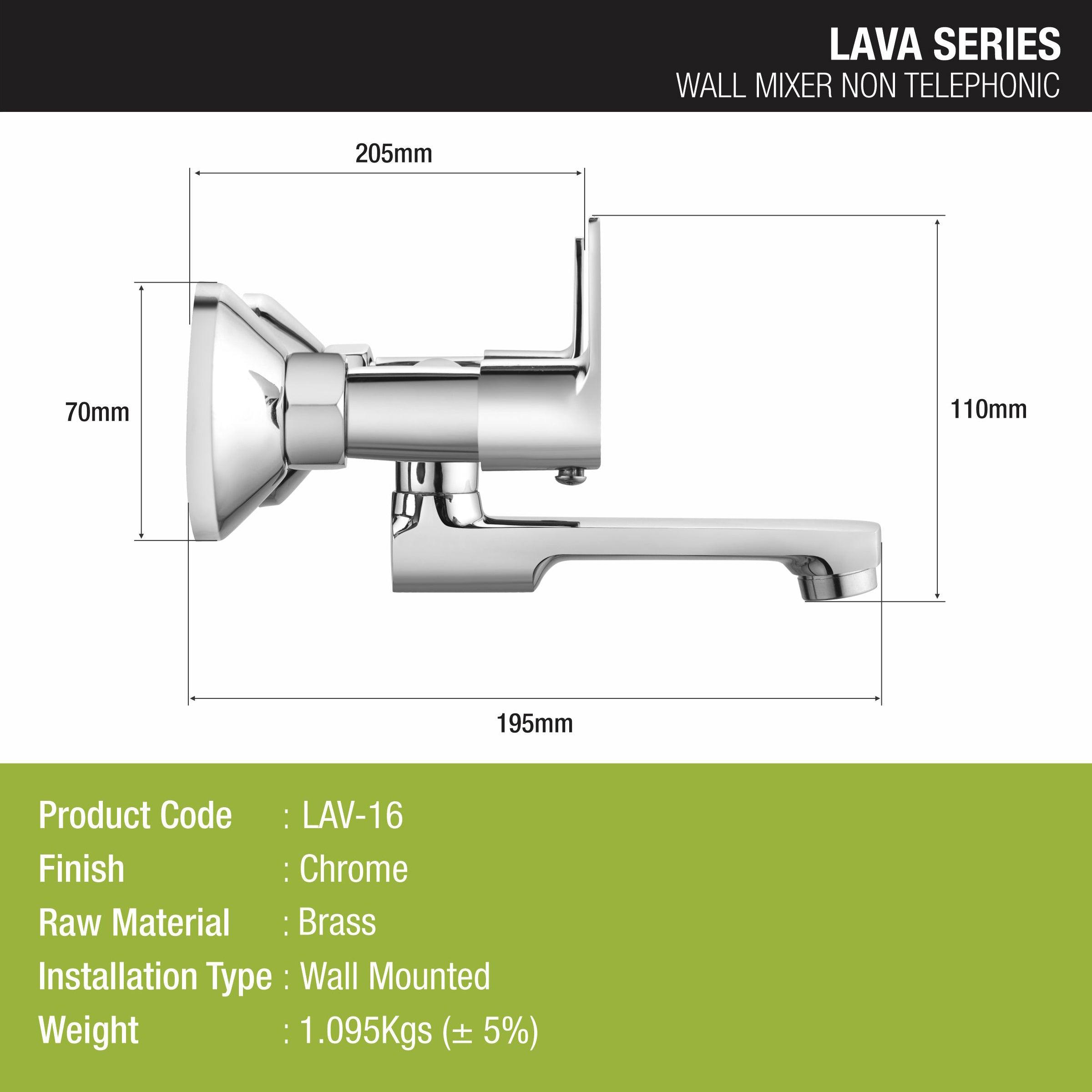 Lava Non-Telephonic Wall Mixer Brass Faucet - LIPKA - Lipka Home