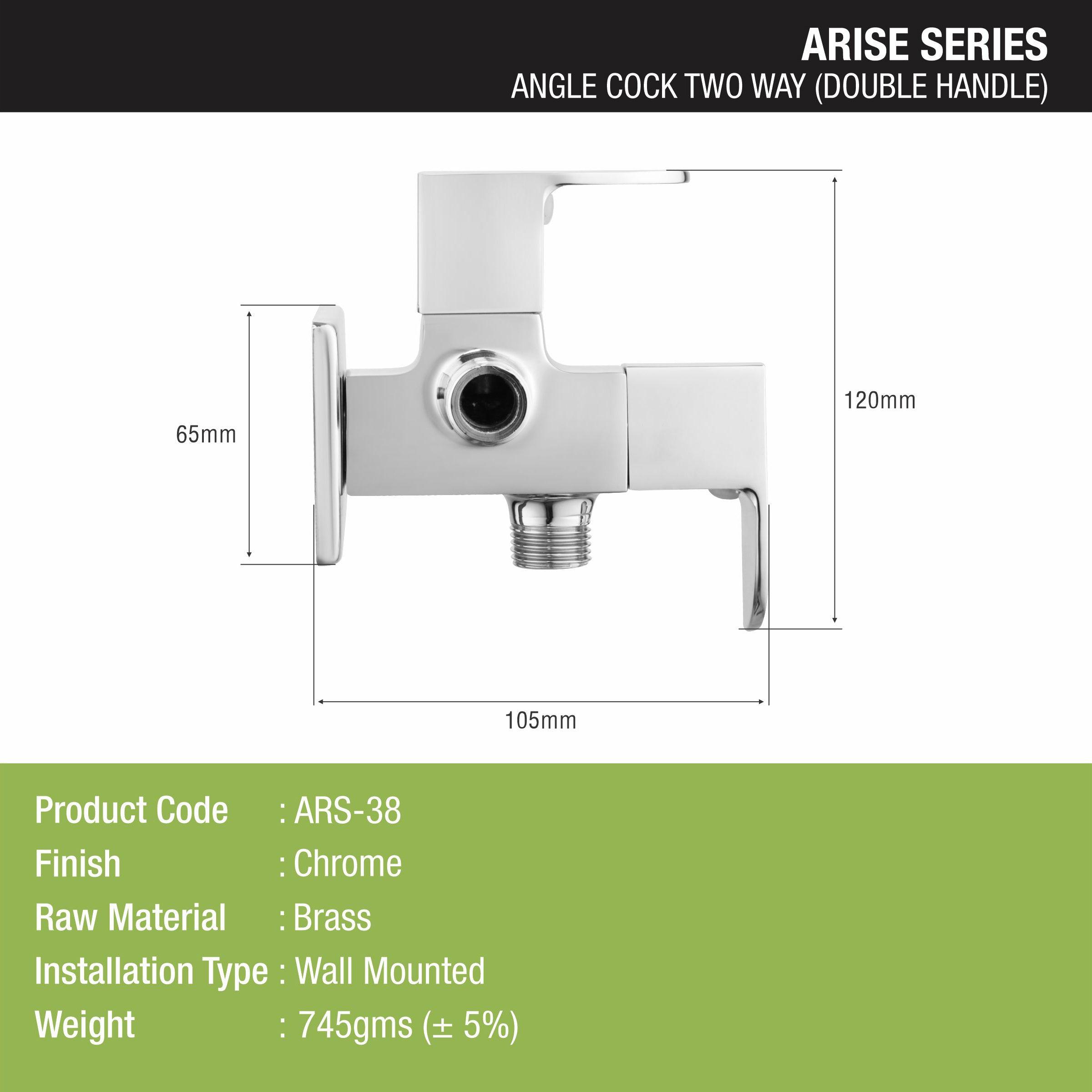 Arise Angle Valve Two Way Double Handle Brass Faucet - LIPKA - Lipka Home