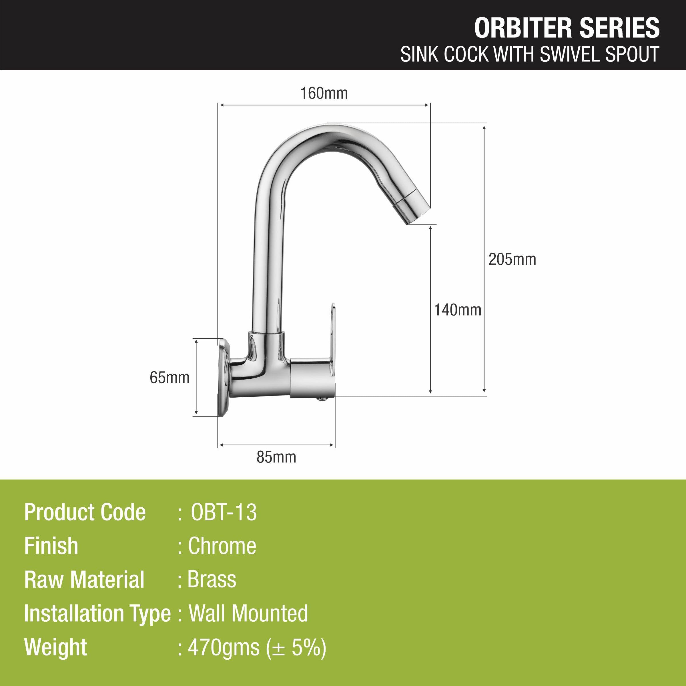 Orbiter Sink Tap Brass Faucet with Swivel Spout - LIPKA - Lipka Home