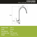 Kyron Single Lever Table Mount Sink Mixer Brass Faucet with Round Swivel Spout (20 Inches) - LIPKA - Lipka Home