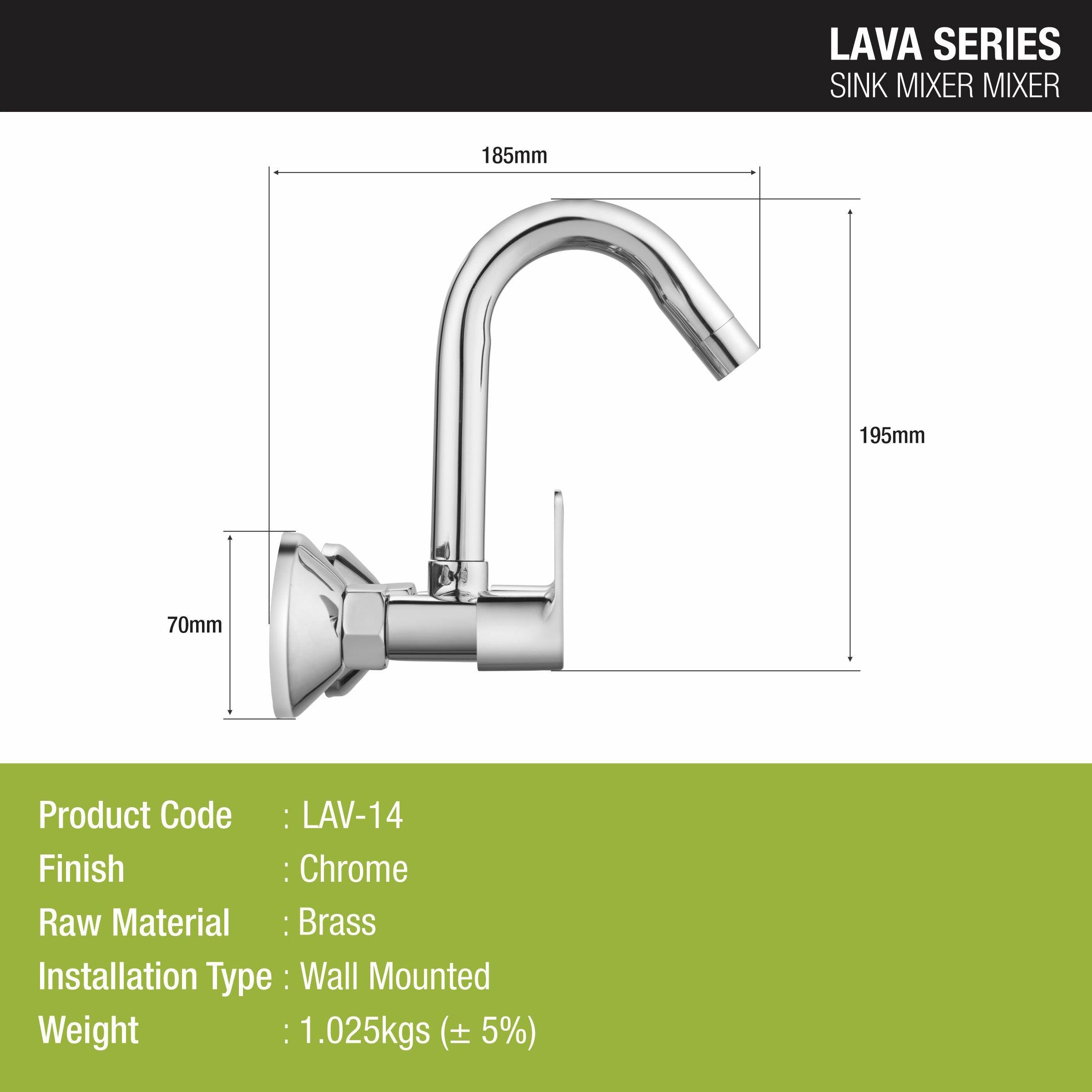 Lava Sink Mixer with Swivel Spout (12 Inches) Brass Faucet - LIPKA - Lipka Home