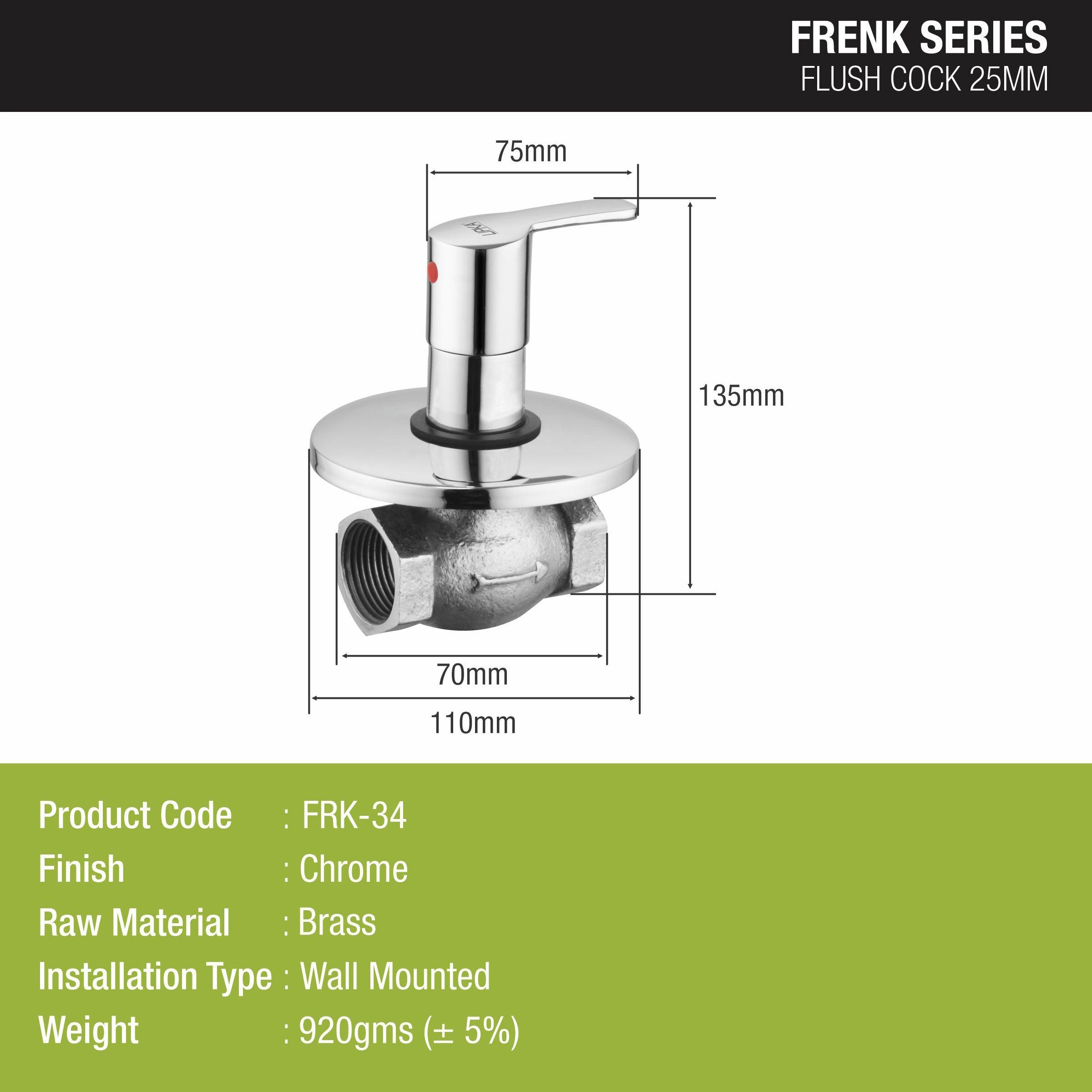 Frenk Flush Cock 25mm Brass Faucet - LIPKA - Lipka Home