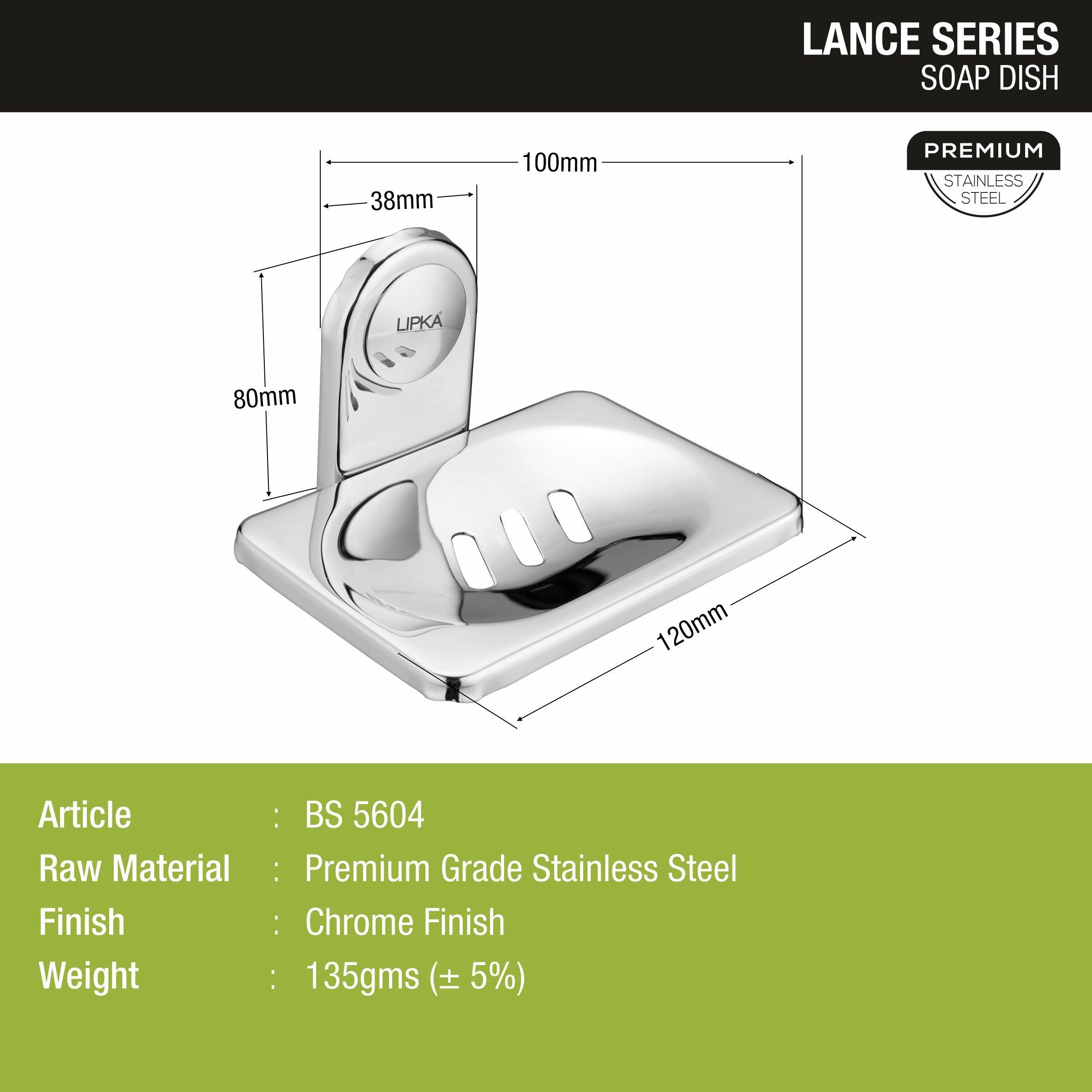Lance Soap Dish sizes and dimensions