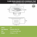 Golden Classic Jali Square Floor Drain (5 x 5 Inches) with Hole and Cockroach Trap - LIPKA - Lipka Home