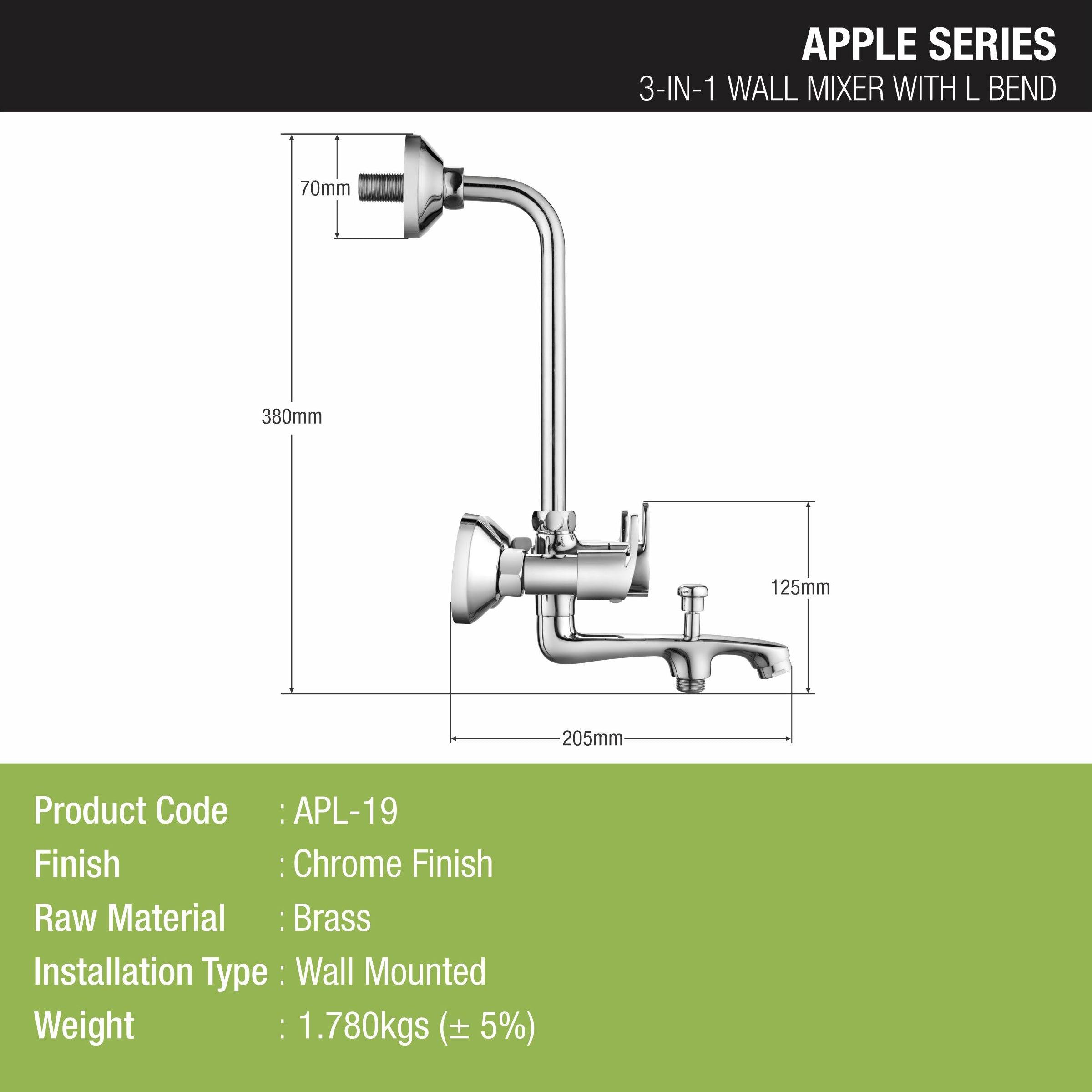 Apple Wall Mixer 3 in 1 Faucet - LIPKA - Lipka Home