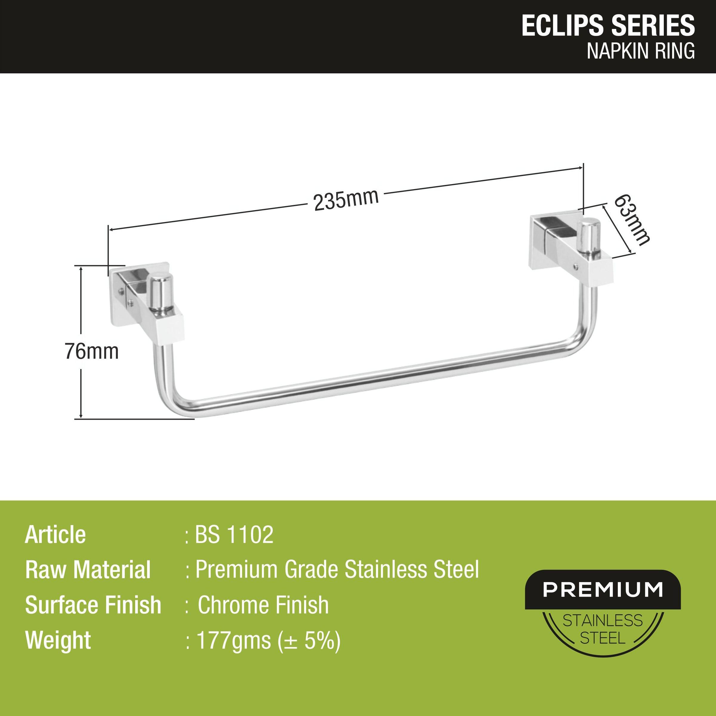 Eclipse Napkin Ring size and dimension