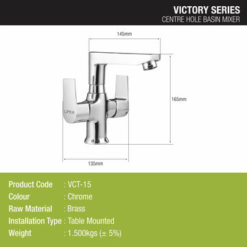 Victory Centre Hole Basin Mixer with Swivel Spout Faucet - LIPKA - Lipka Home