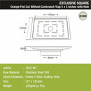 Orange Flat Cut Exclusive Square Floor Drain (5 x 5 Inches) with Hole - LIPKA - Lipka Home