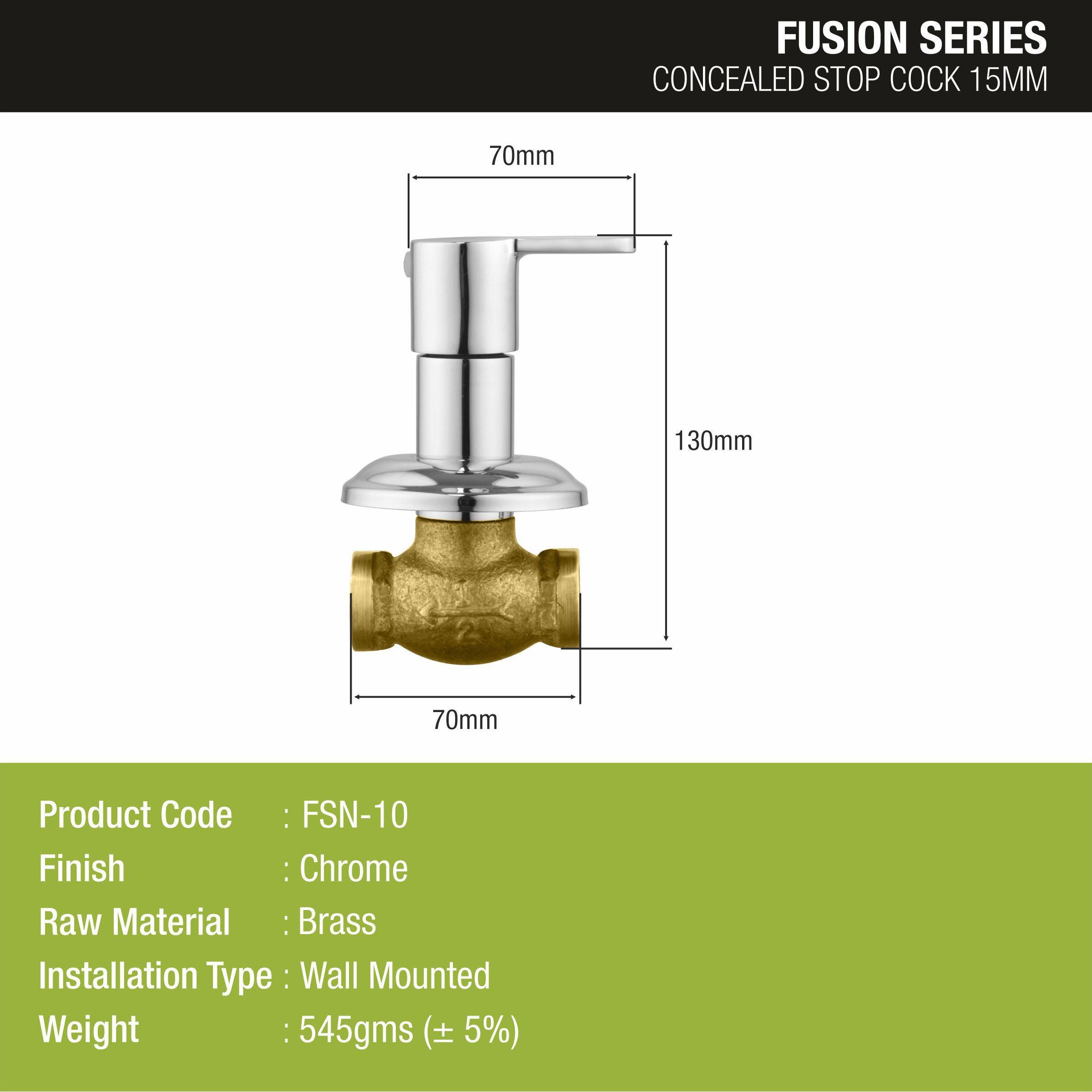 Fusion Concealed Stop Valve (15mm) Brass Faucet - LIPKA - Lipka Home