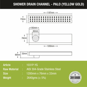 Palo Shower Drain Channel - Antique Copper (48 x 3 Inches) - LIPKA - Lipka Home