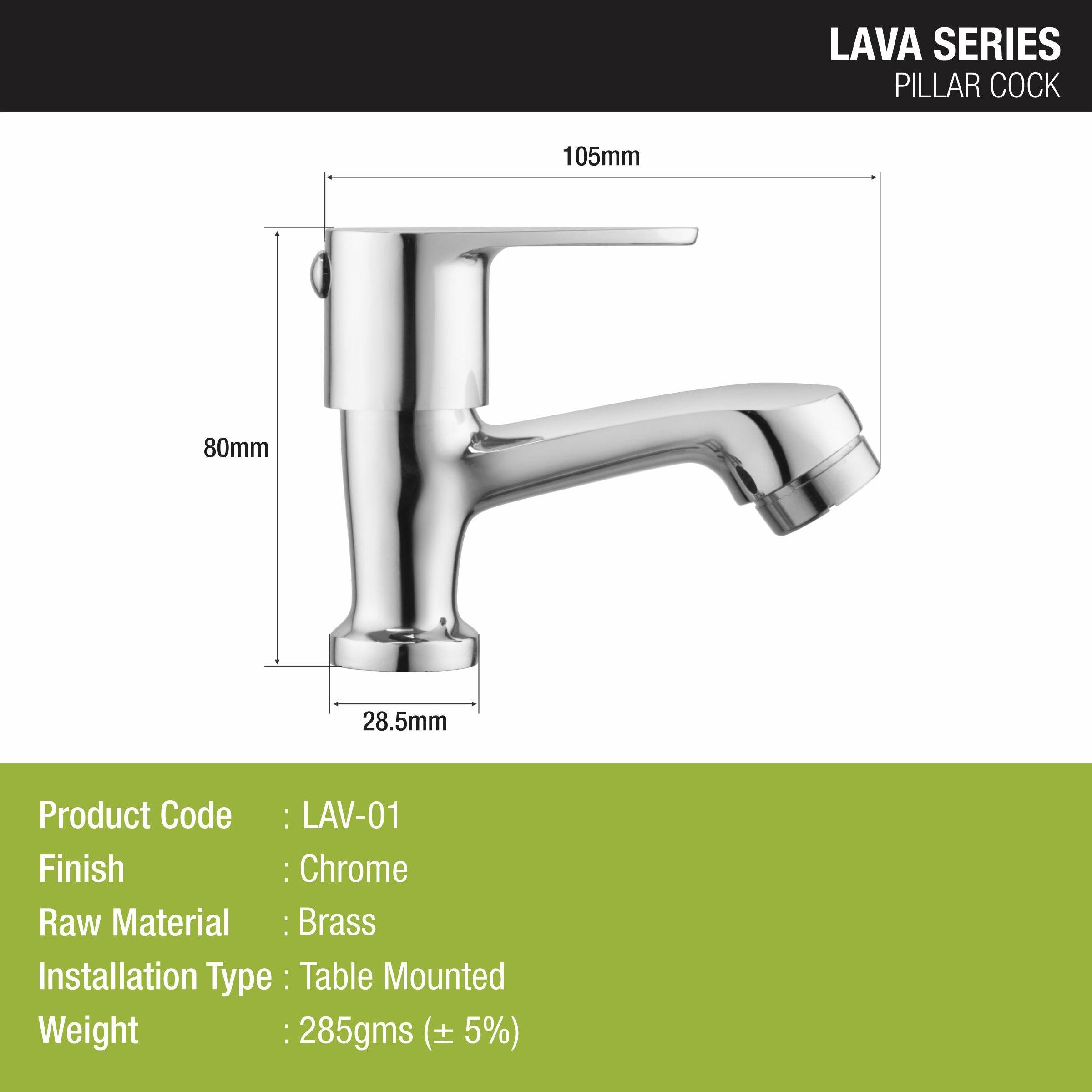 Lava Pillar Tap Brass Faucet - LIPKA - Lipka Home
