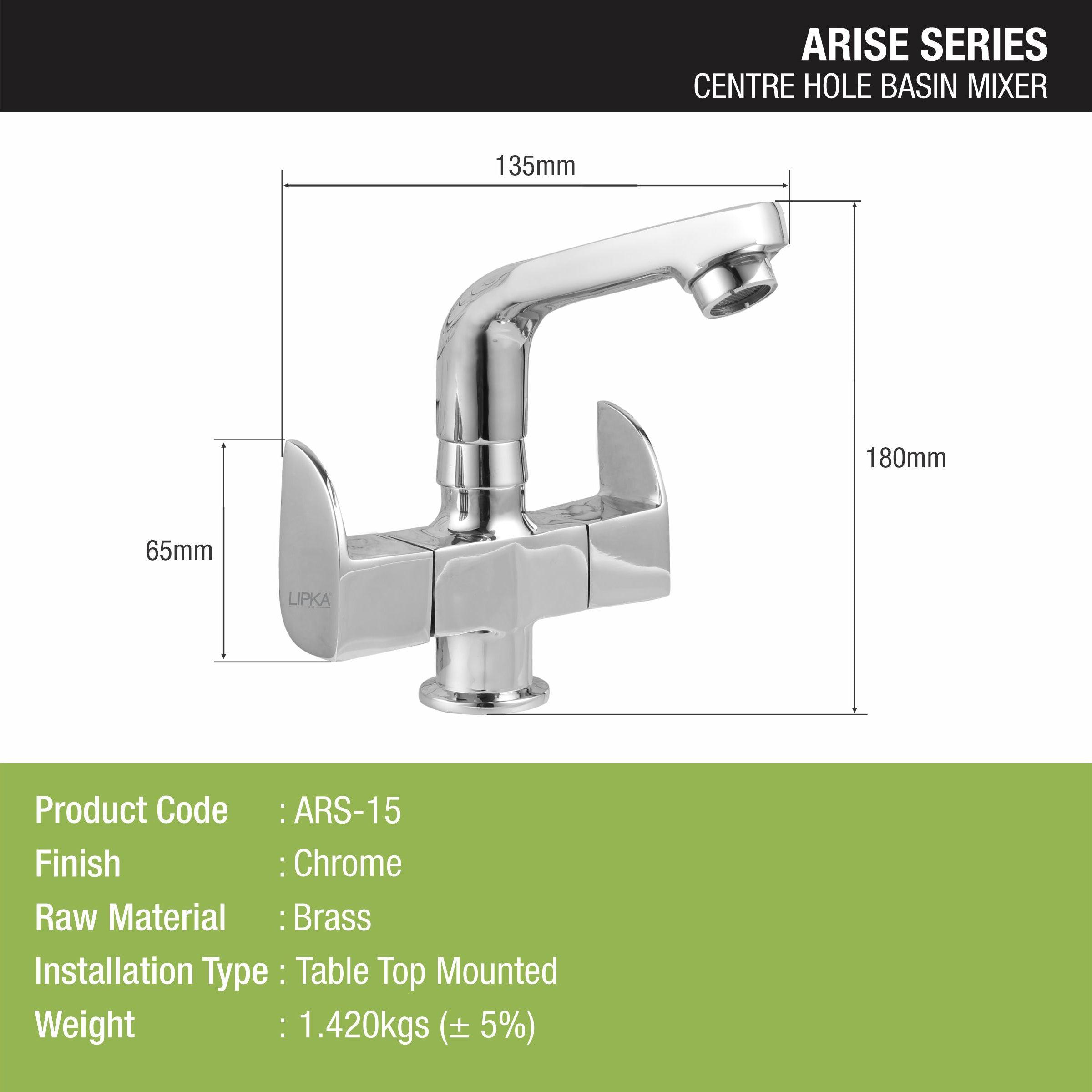 Arise Centre Hole Basin Mixer Brass Faucet with Swivel Spout - LIPKA - Lipka Home