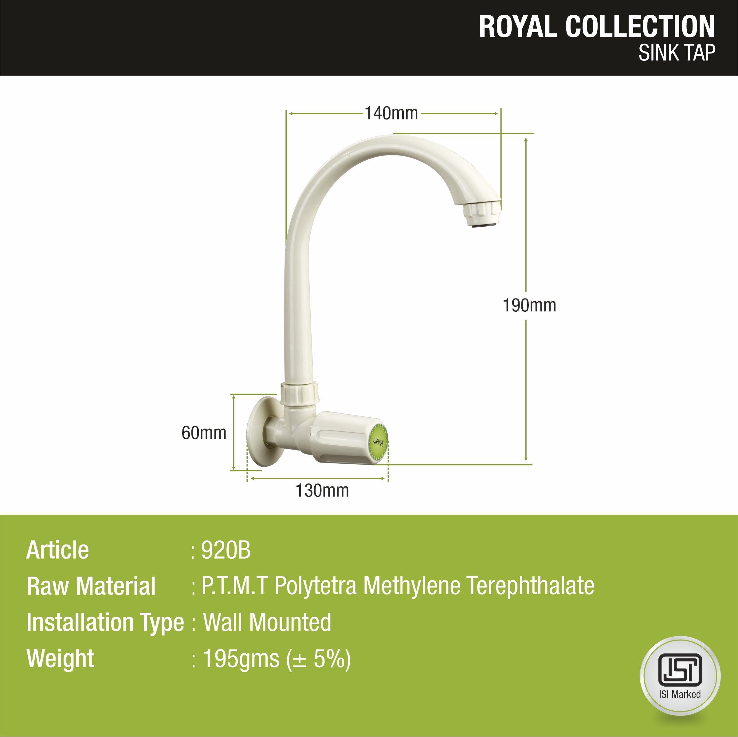 Royal Sink Tap with Swivel Spout PTMT Faucet- LIPKA - Lipka Home