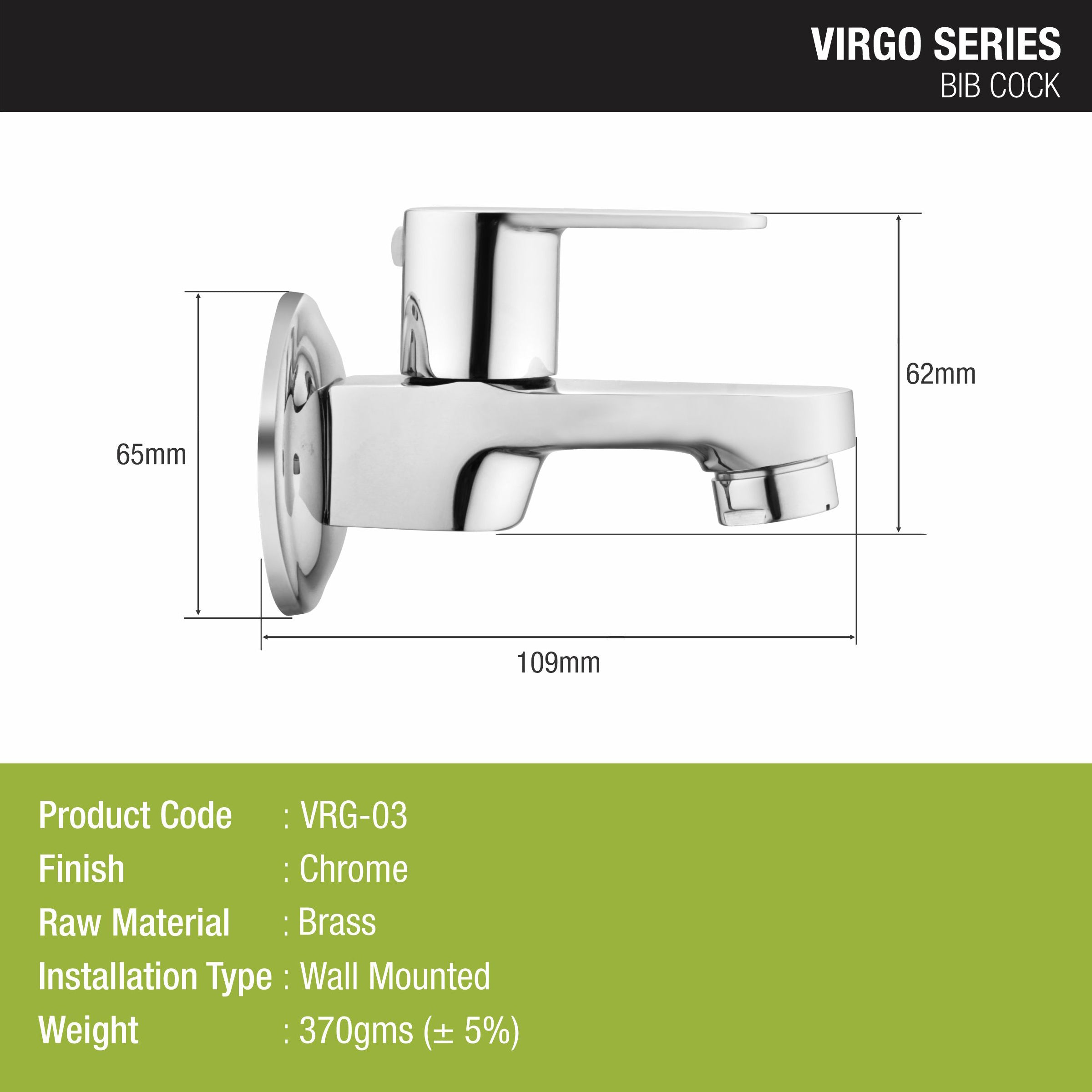 virgo bib tap dimensions