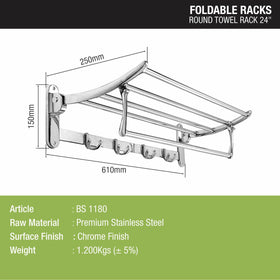 Round Foldable Rack (24 Inches) - LIPKA - Lipka Home