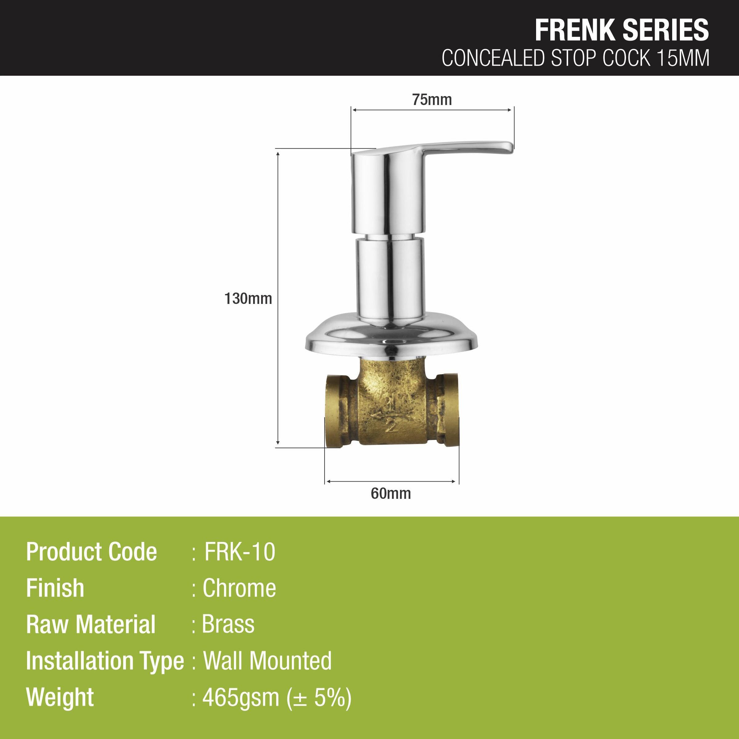 Frenk Concealed Stop Valve (15mm) Brass Faucet - LIPKA - Lipka Home