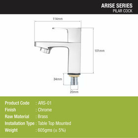 Arise Pillar Tap Brass Faucet - LIPKA - Lipka Home