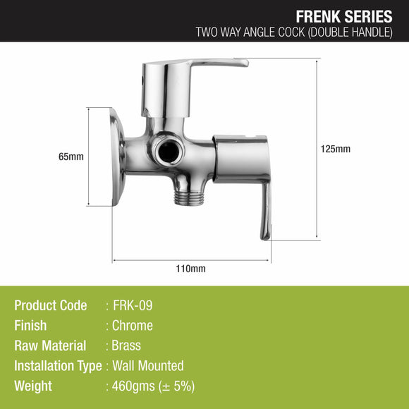 Frenk Angle Valve Two Way Double Handle Brass Faucet - LIPKA - Lipka Home