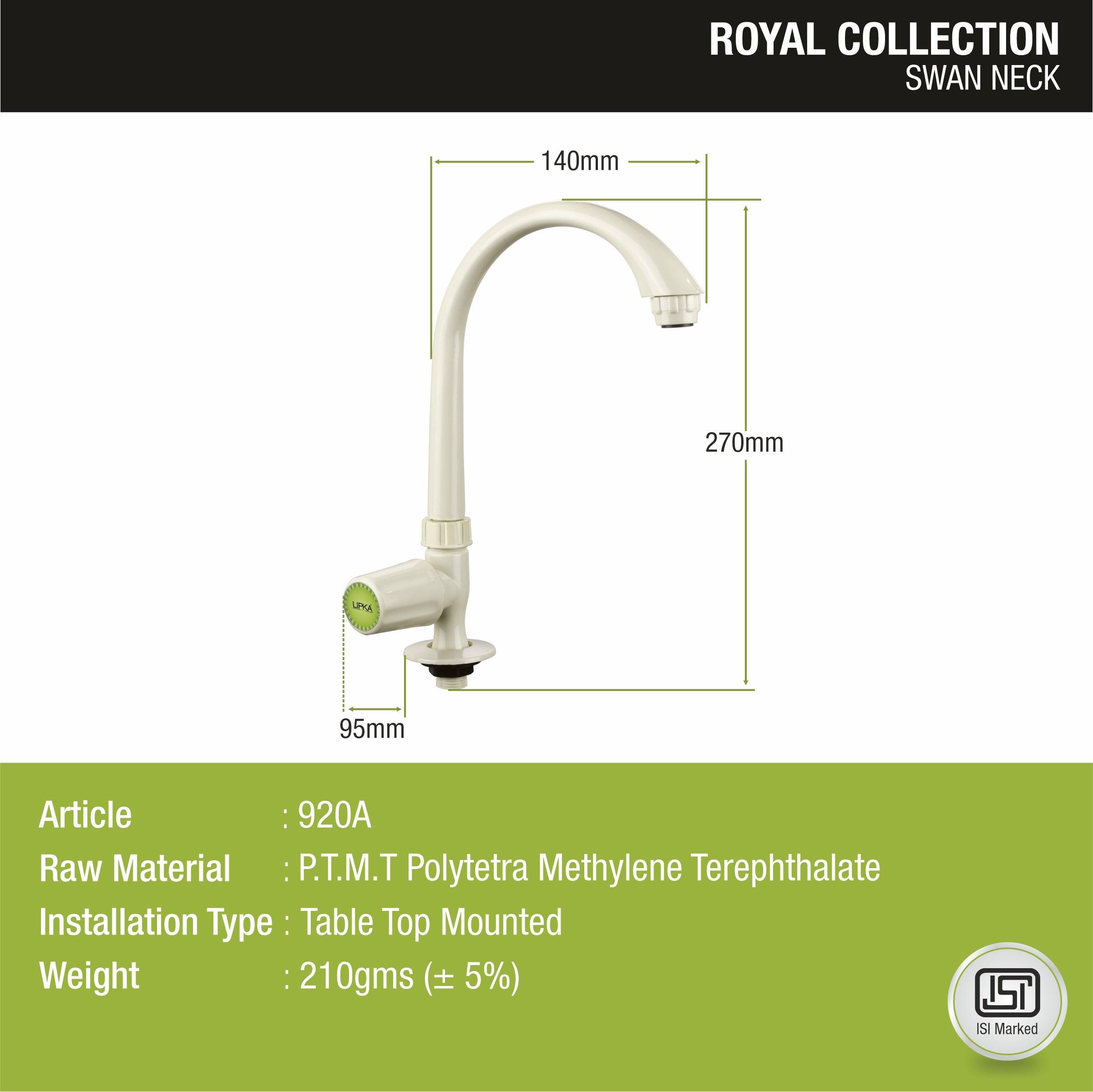 Royal PTMT Swan Neck Faucet - LIPKA