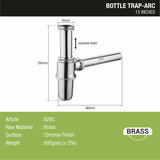 ARC Brass Bottle Trap CP (15 Inches) - LIPKA