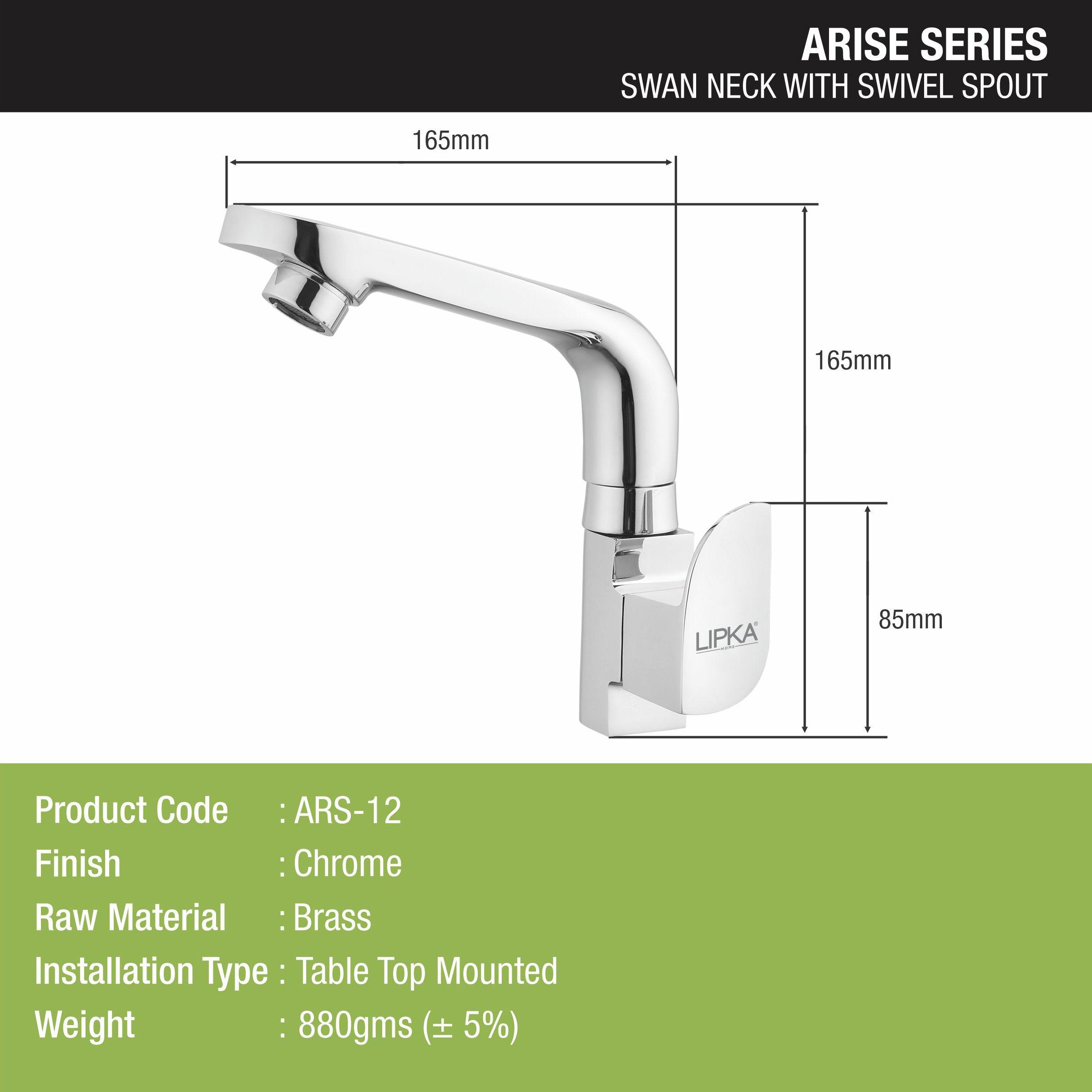 Arise Swan Neck with Swivel Spout Faucet - LIPKA - Lipka Home