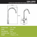 Coral Centre Hole Basin Mixer Brass Faucet with Round Swivel Spout (15 Inches) - LIPKA - Lipka Home
