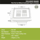 Pink Exclusive Square Flat Cut Floor Drain (6 x 6 Inches) - LIPKA - Lipka Home