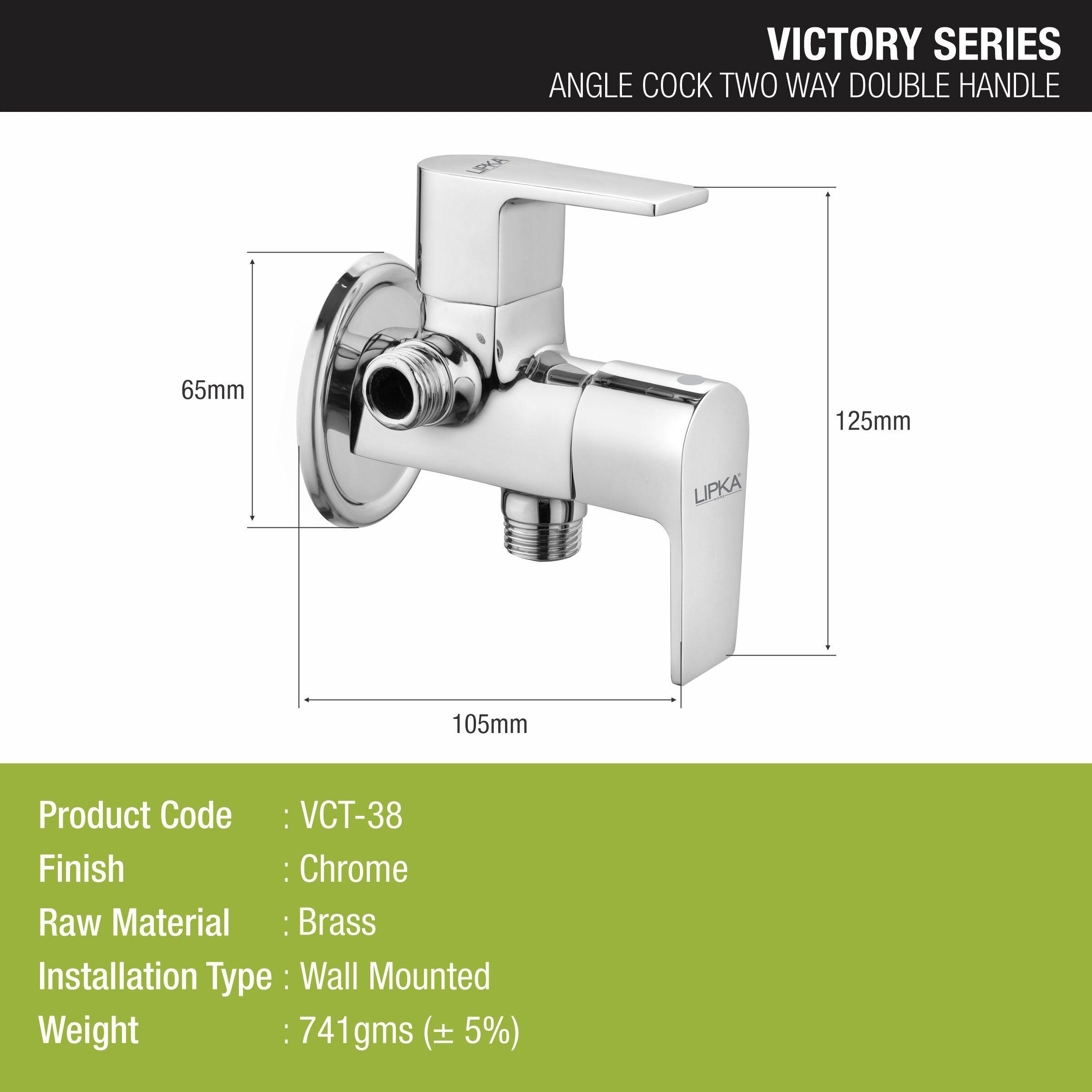 Victory Angle Valve Two Way Double Handle Brass Faucet - LIPKA - Lipka Home