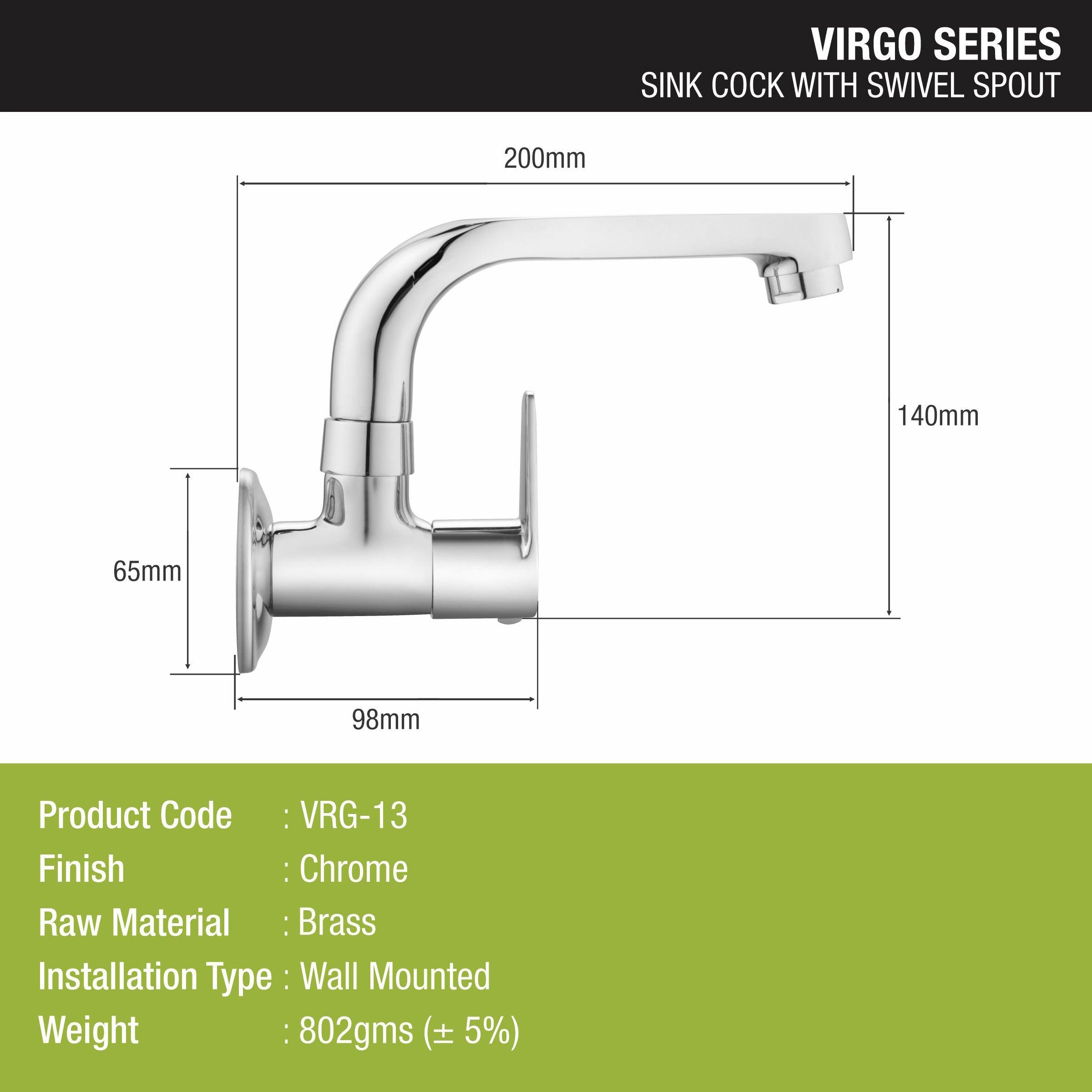 Virgo Sink Tap with Swivel Spout Brass Faucet - LIPKA - Lipka Home