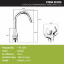 Frenk Centre Hole Basin Mixer Brass Faucet with Round Swivel Spout (12 Inches) - LIPKA - Lipka Home