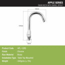 Apple Swan Neck Brass Faucet with Round Swivel Spout (12 Inches) - LIPKA - Lipka Home