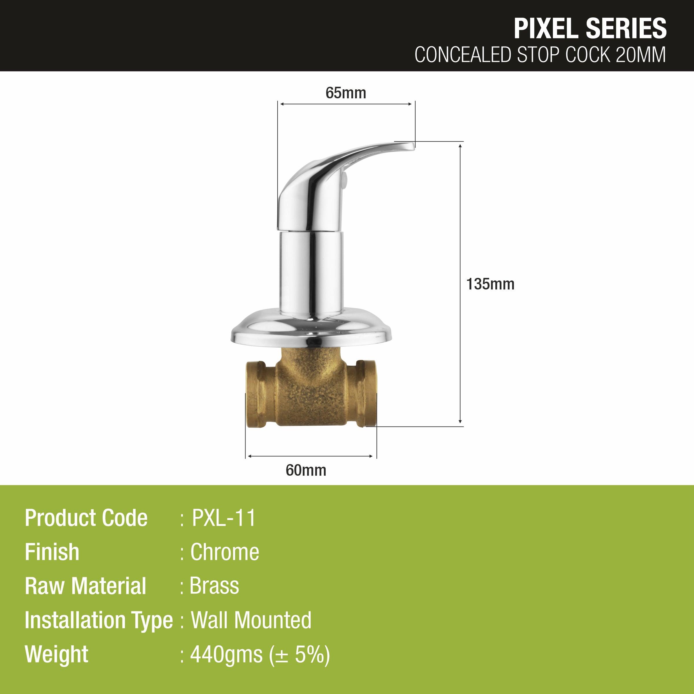 Pixel Concealed Stop Valve 20mm Brass Faucet - LIPKA - Lipka Home