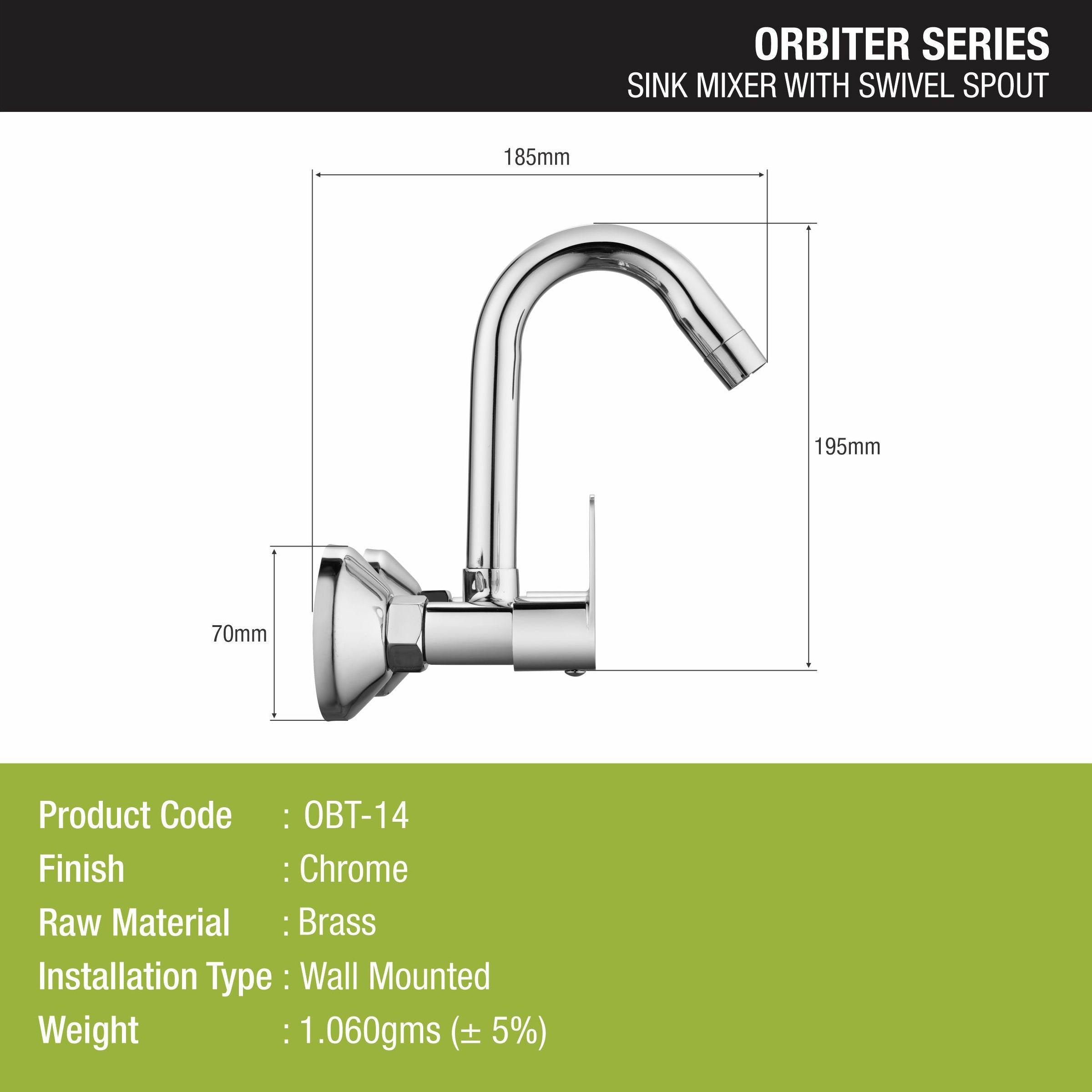 Orbiter Sink Mixer Brass Faucet with Swivel Spout Faucet - LIPKA - Lipka Home