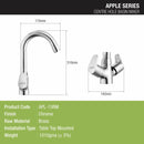 Apple Centre Hole Basin Mixer Brass Faucet with Round Swivel Spout (15 Inches) - LIPKA - Lipka Home
