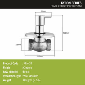 Kyron Flush Cock 25mm Brass Faucet - LIPKA - Lipka Home