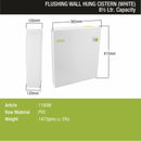 Square Flushing Cistern/ Flush Tank (White) |Commode not included| - LIPKA - Lipka Home