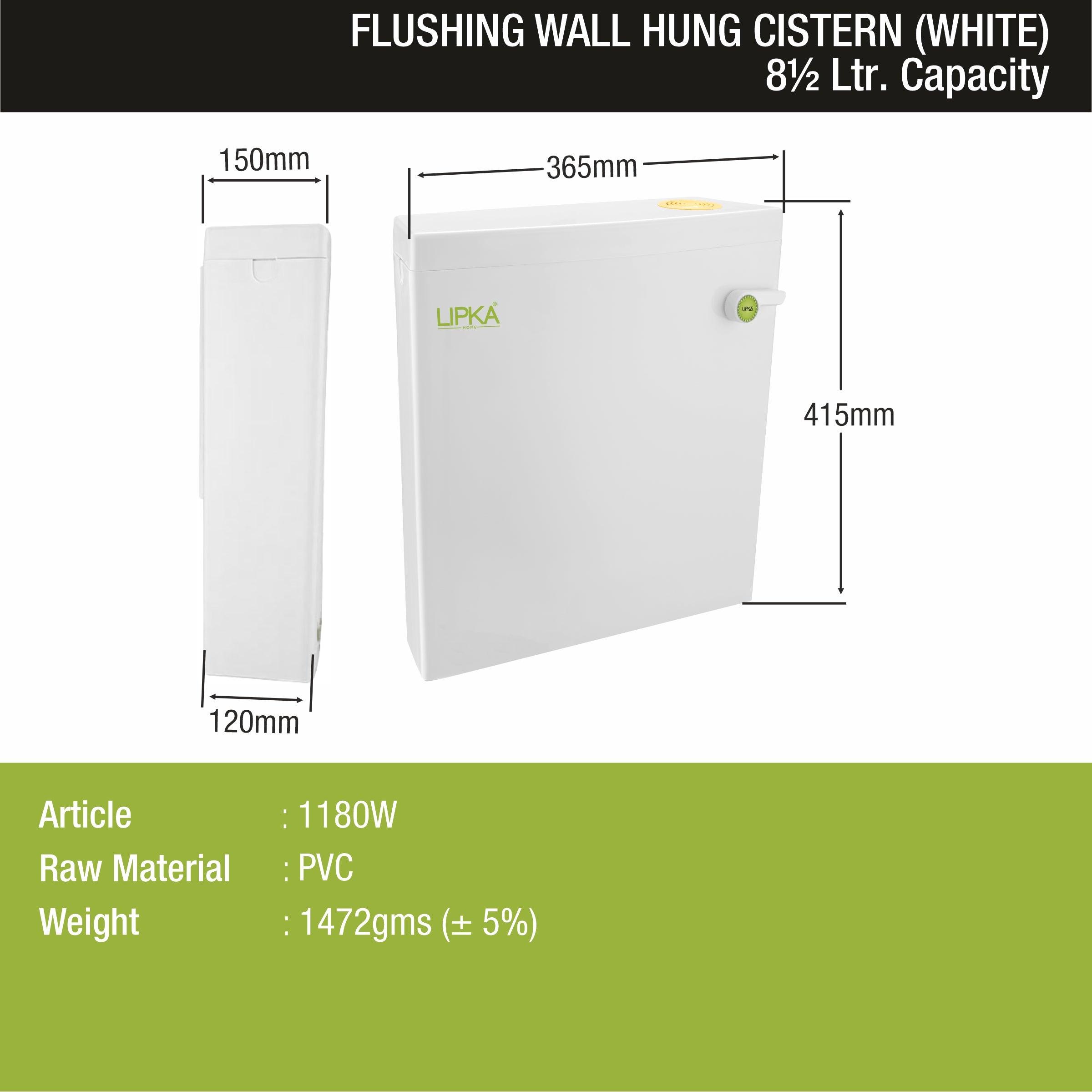 Square Flushing Cistern/ Flush Tank (White) - LIPKA - Lipka Home