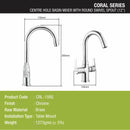 Coral Centre Hole Basin Mixer Brass Faucet with Round Swivel Spout (12 Inches) - LIPKA - Lipka Home