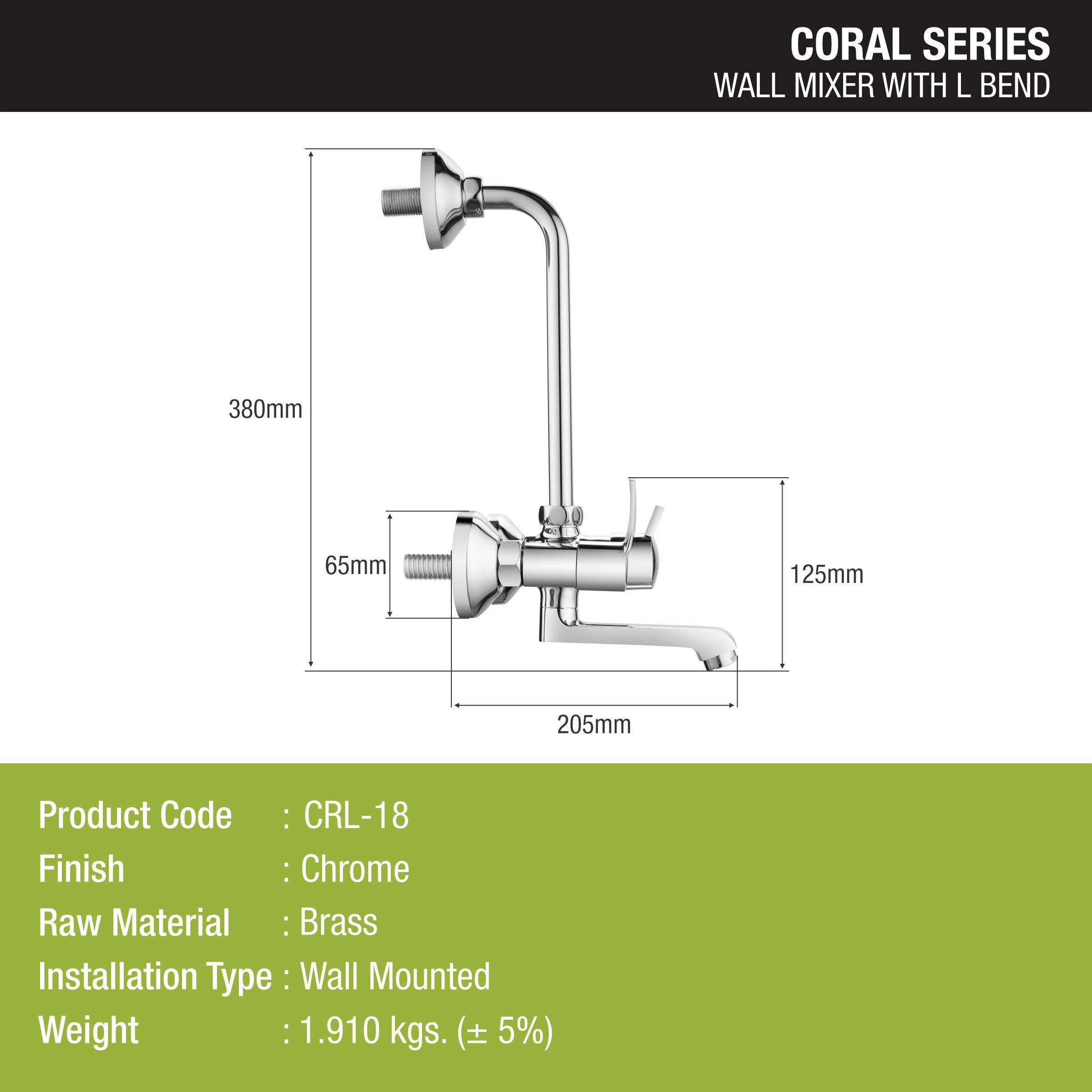 Coral Wall Mixer Brass Faucet with L Bend - LIPKA - Lipka Home