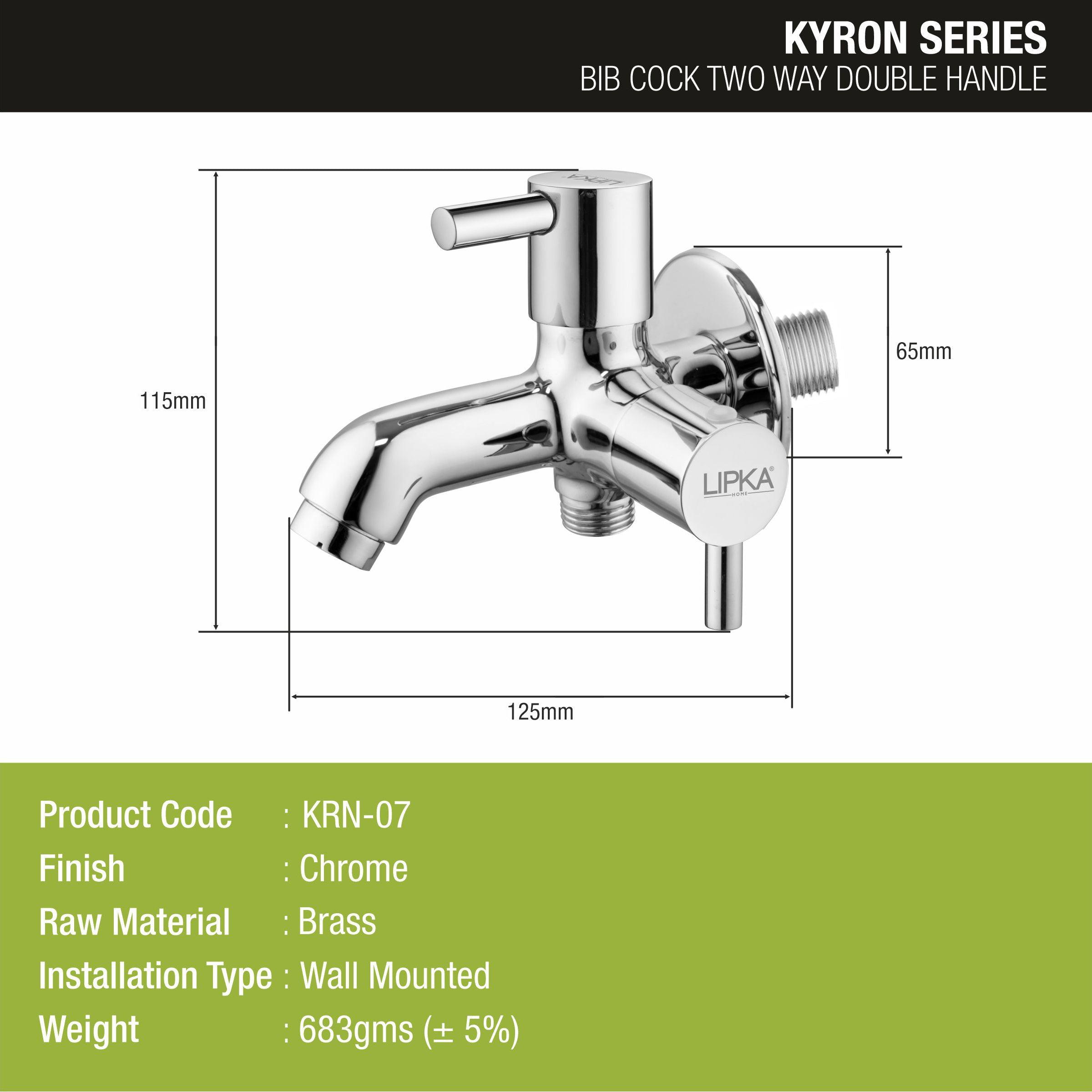 Kyron Two Way Bib Tap Brass Faucet (Double Handle) - LIPKA - Lipka Home