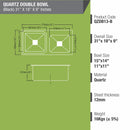 Black Quartz Double Bowl Kitchen Sink (31 x 18 x 9 Inches) - LIPKA - Lipka Home