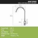 Arise Single Lever Table Mount Sink Mixer Brass Faucet with Round Swivel Spout (20 Inches) - LIPKA - Lipka Home