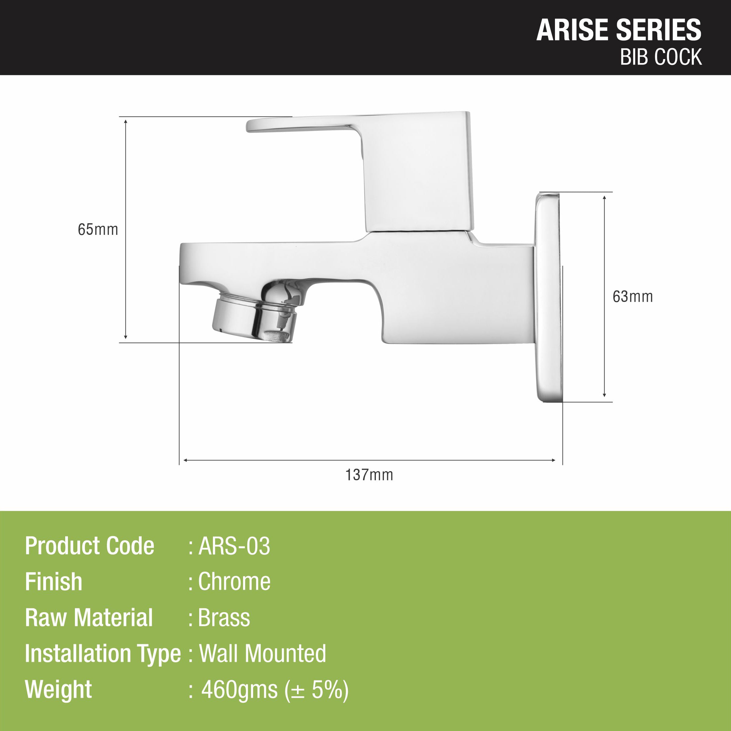 arise bib tap dimensions