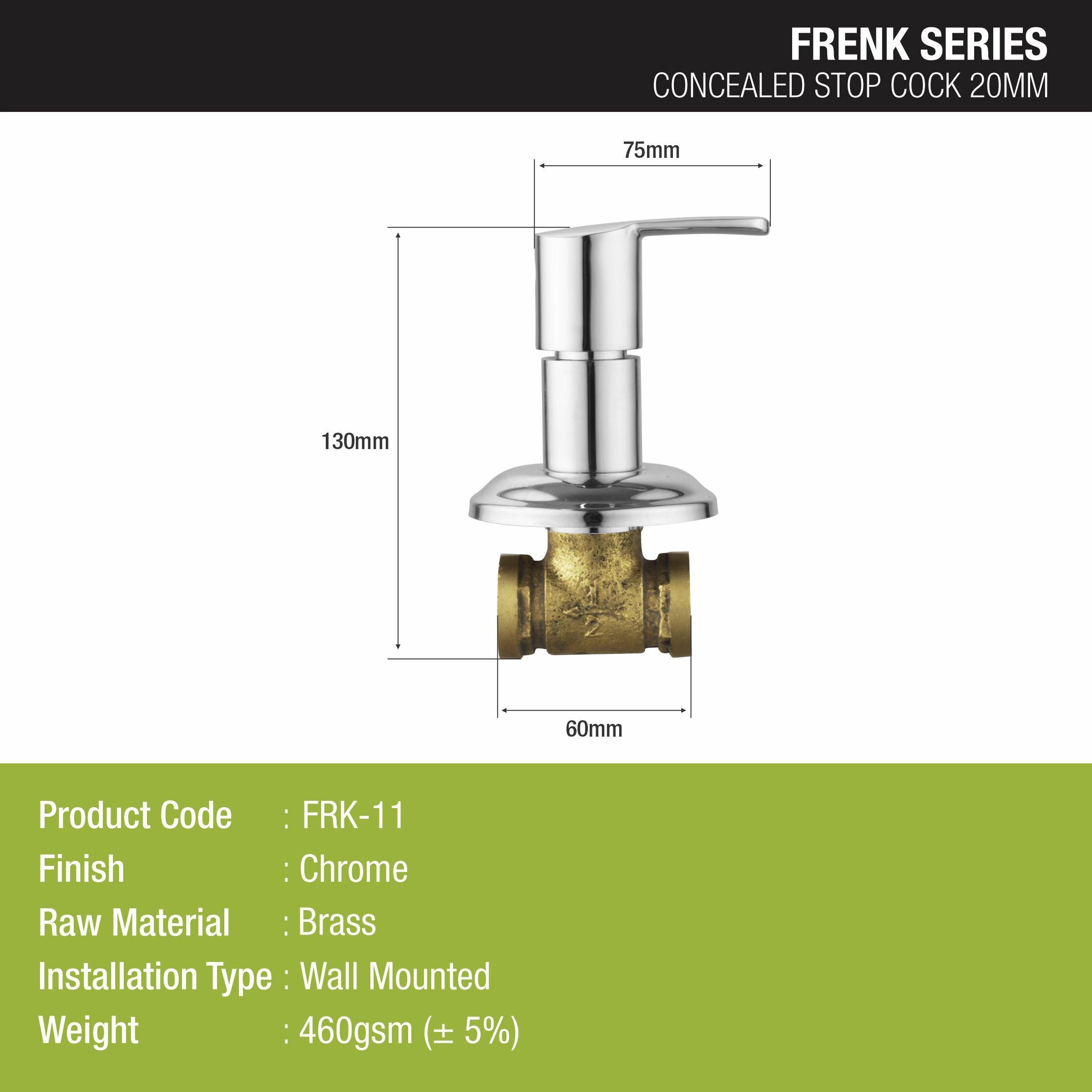 Frenk Concealed Stop Valve (20mm) Brass Faucet - LIPKA - Lipka Home