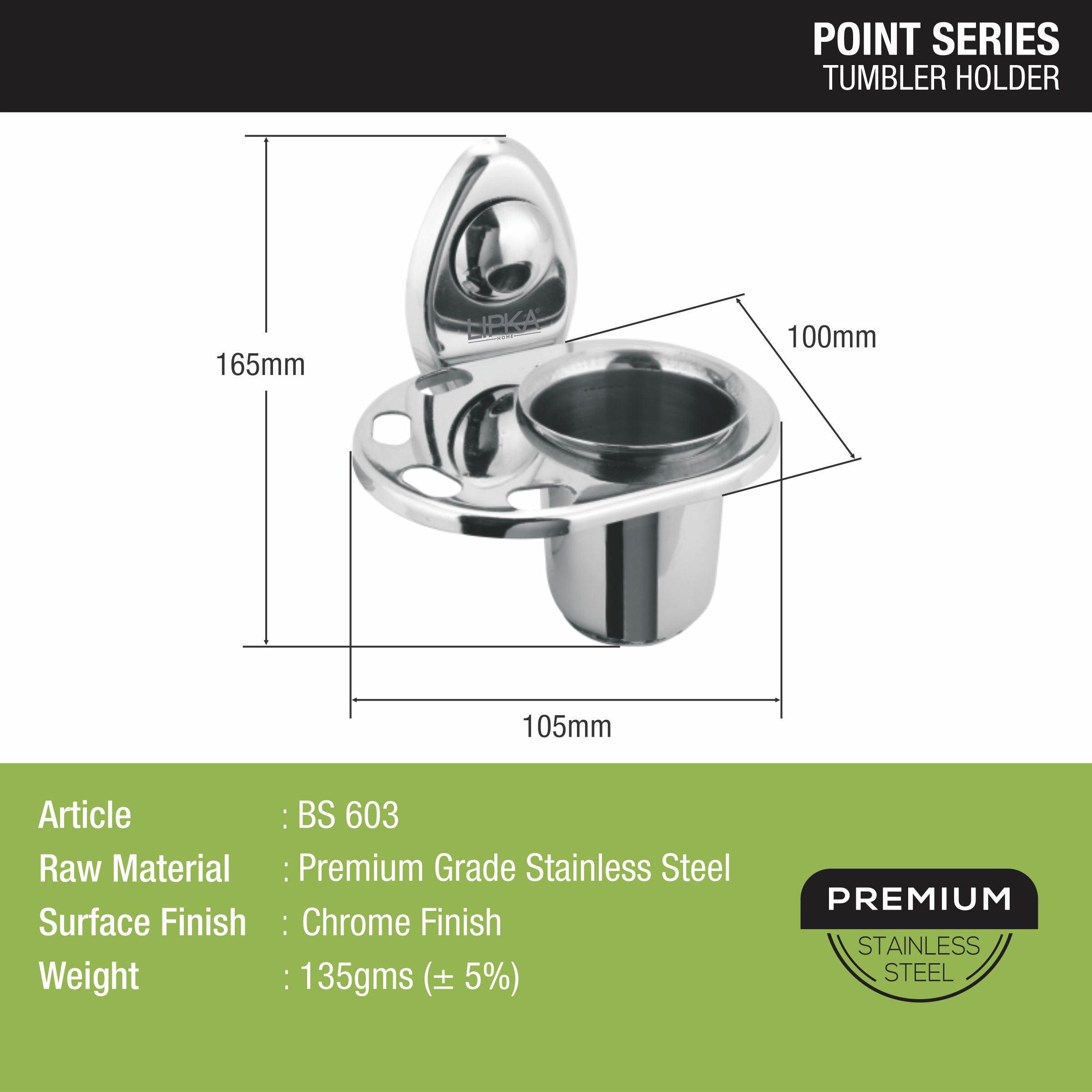 Point Tumbler Holder size and images