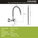 Kyron Single Lever Sink Mixer with Grey Flexible Silicone Spout (20 Inches) - LIPKA - Lipka Home