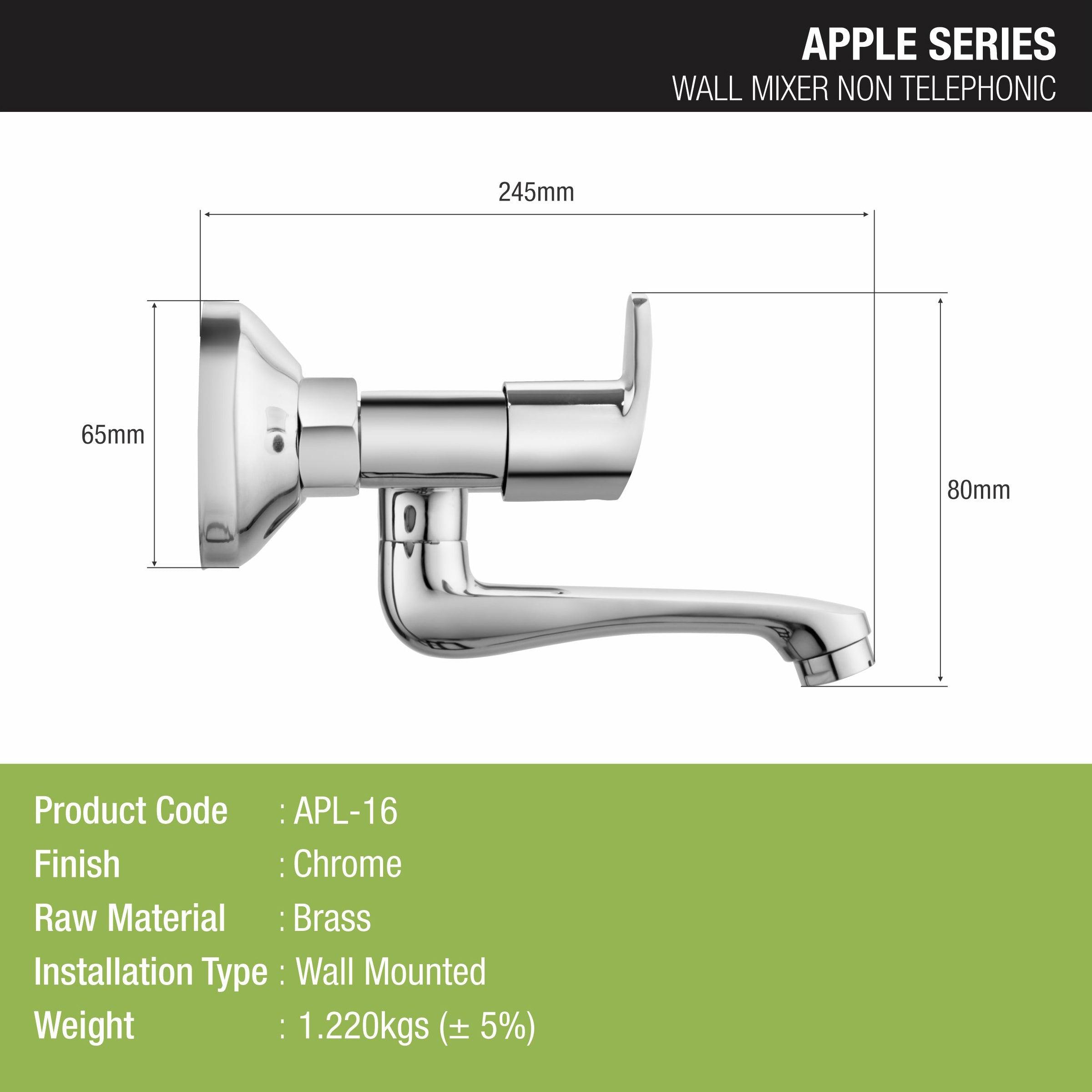 Apple Non-Telephonic Wall Mixer Brass Faucet - LIPKA - Lipka Home