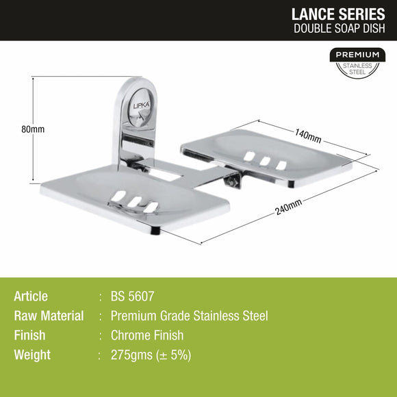 Lance Double Soap Dish - LIPKA - Lipka Home