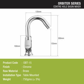 Orbiter Centre Hole Basin Mixer Brass Faucet with Swivel Spout - LIPKA - Lipka Home